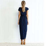 Asymmetrical Half Wrap Dress - Slim Wallet Company