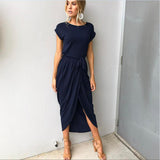 Asymmetrical Half Wrap Dress - Slim Wallet Company