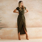 Asymmetrical Half Wrap Dress - Slim Wallet Company