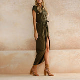 Asymmetrical Half Wrap Dress - Slim Wallet Company