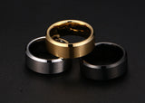 Classic Black Bevel Edge Tungsten Ring - Slim Wallet Company