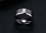 Classic Black Bevel Edge Tungsten Ring - Slim Wallet Company