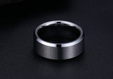 Classic Black Bevel Edge Tungsten Ring - Slim Wallet Company