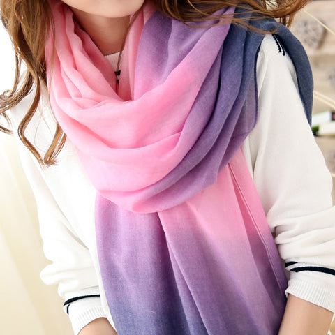 Winter Scarves  Gradual Scarfs Foulard Femme Designer Cotton shawls Scarf - Slim Wallet Company