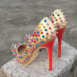 Crystal Spiked Pumps - Slim Wallet Company