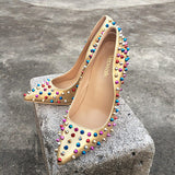 Crystal Spiked Pumps - Slim Wallet Company