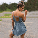 Boho Ruffled Strappy Mini Dress - Slim Wallet Company