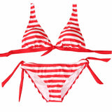 Striped Bow Tie Brazilian Swim Suit - Slim Wallet Company