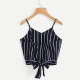 Cute Back Knot Crop Top - Slim Wallet Company