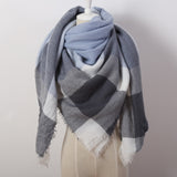Soft Cashmere Women's Scarf Triangle Fashion Plaid Blanket Pashmina Shawl Warm in Winter Warp Scarves - Slim Wallet Company