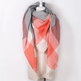 Soft Cashmere Women's Scarf Triangle Fashion Plaid Blanket Pashmina Shawl Warm in Winter Warp Scarves - Slim Wallet Company