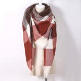 Soft Cashmere Women's Scarf Triangle Fashion Plaid Blanket Pashmina Shawl Warm in Winter Warp Scarves - Slim Wallet Company