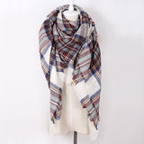 Soft Cashmere Women's Scarf Triangle Fashion Plaid Blanket Pashmina Shawl Warm in Winter Warp Scarves - Slim Wallet Company