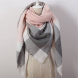 Soft Cashmere Women's Scarf Triangle Fashion Plaid Blanket Pashmina Shawl Warm in Winter Warp Scarves - Slim Wallet Company