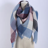 Soft Cashmere Women's Scarf Triangle Fashion Plaid Blanket Pashmina Shawl Warm in Winter Warp Scarves - Slim Wallet Company