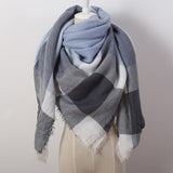 Soft Cashmere Women's Scarf Triangle Fashion Plaid Blanket Pashmina Shawl Warm in Winter Warp Scarves - Slim Wallet Company