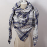 Soft Cashmere Women's Scarf Triangle Fashion Plaid Blanket Pashmina Shawl Warm in Winter Warp Scarves - Slim Wallet Company