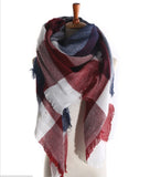 Soft Cashmere Women's Scarf Triangle Fashion Plaid Blanket Pashmina Shawl Warm in Winter Warp Scarves - Slim Wallet Company