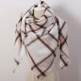 Soft Cashmere Women's Scarf Triangle Fashion Plaid Blanket Pashmina Shawl Warm in Winter Warp Scarves - Slim Wallet Company