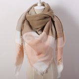 Soft Cashmere Women's Scarf Triangle Fashion Plaid Blanket Pashmina Shawl Warm in Winter Warp Scarves - Slim Wallet Company
