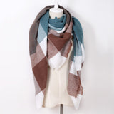 Soft Cashmere Women's Scarf Triangle Fashion Plaid Blanket Pashmina Shawl Warm in Winter Warp Scarves - Slim Wallet Company