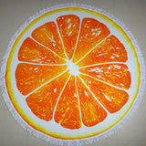 Summer Large Microfiber Printed Round Beach Towels Printed Tassel Knitted 150*150cm Circle Swim Towels - Slim Wallet Company