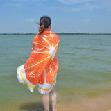 Summer Large Microfiber Printed Round Beach Towels Printed Tassel Knitted 150*150cm Circle Swim Towels - Slim Wallet Company