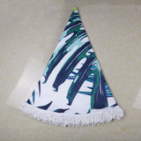 Summer Large Microfiber Printed Round Beach Towels Printed Tassel Knitted 150*150cm Circle Swim Towels - Slim Wallet Company