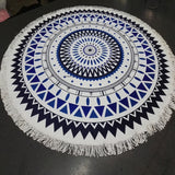 2016 New Round Beach Towel With Tassel Adult Summer Vacation Throw Blanket  59"  Serviette Ronde Toalla Playa Mantas Para Cama - Slim Wallet Company