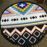 2016 New Round Beach Towel With Tassel Adult Summer Vacation Throw Blanket  59"  Serviette Ronde Toalla Playa Mantas Para Cama - Slim Wallet Company
