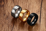 Pure Titanium Gold Plated Ring Matte Finish - Slim Wallet Company