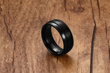 Pure Titanium Gold Plated Ring Matte Finish - Slim Wallet Company