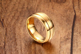 Pure Titanium Gold Plated Ring Matte Finish - Slim Wallet Company