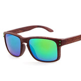 Retro Wood Framed Sunglasses - Slim Wallet Company