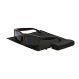 Retro Wood Framed Sunglasses - Slim Wallet Company