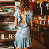 Rayon Ruffled Dress - Slim Wallet Company
