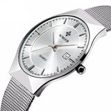 Ultra Thin Stainless Steel Mesh Wristwatch - Slim Wallet Company