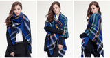 High quality plaid scarf women Thicken Soft Winter scarf Fashion Shawls and Scarves - Slim Wallet Company