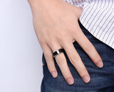 Pure Tungsten Carbide Rings Classical Black Wedding Ring - Slim Wallet Company