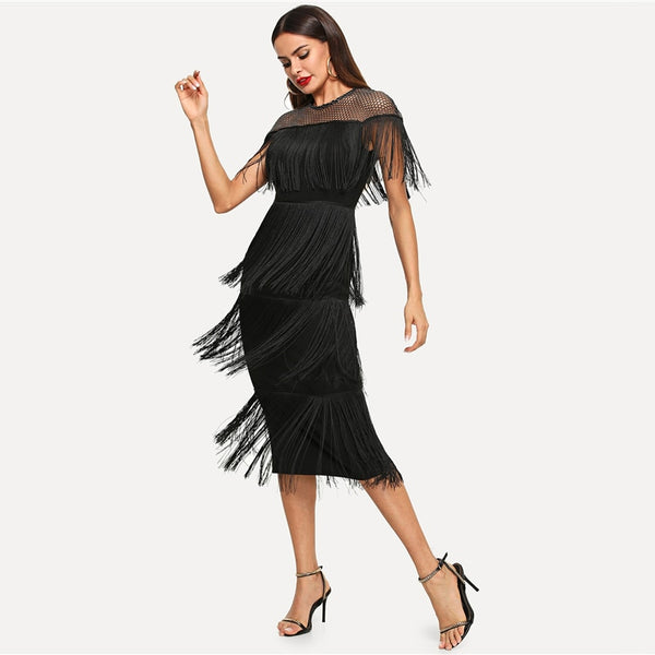 Cassia Fringe Dress - Slim Wallet Company