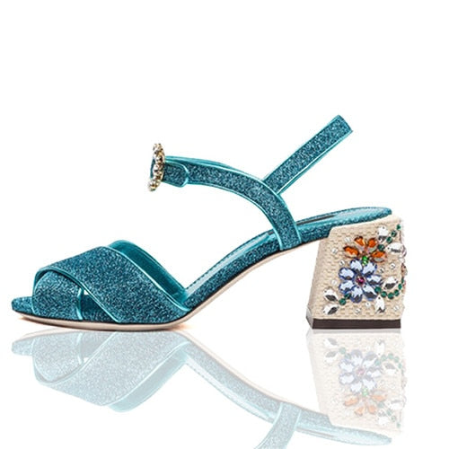 Glitter Sabrina Sandals - Slim Wallet Company