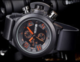 Lava Engraved Silicone Black Watch - Slim Wallet Company