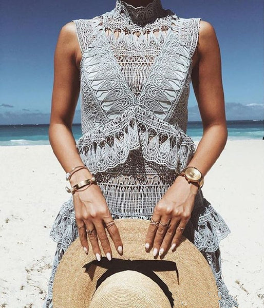 Breezy Beach Laces Dress - Slim Wallet Company