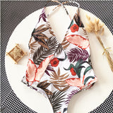 Tropical Back Swimsuit - Slim Wallet Company