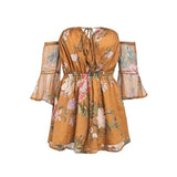 Ruffled Iris Jumpsuit - Slim Wallet Company