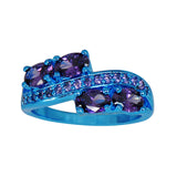 Blue Gold Filled Purple Nectar CZ Ring - Slim Wallet Company