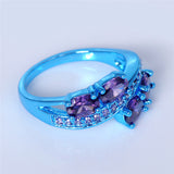 Blue Gold Filled Purple Nectar CZ Ring - Slim Wallet Company