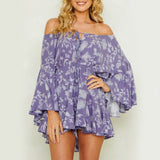 Ruffled Iris Jumpsuit - Slim Wallet Company