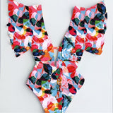 Beach Ruffles Swimsuit - Slim Wallet Company