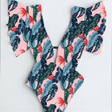 Beach Ruffles Swimsuit - Slim Wallet Company